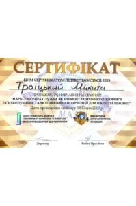 сертификат троицкий наркологическая служба как элемент психического здоровья. Психоэдукация и мотивационные интервенции для наркозависимых