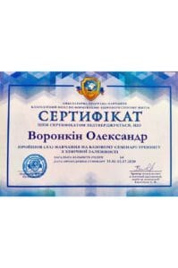 сертификат воронкин прошел обучение на базовом семинаре-тренинге по химической зависимости