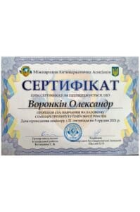 сертификат воронкин прошел обучение на базовом семинаре-тренинге по социальной работе